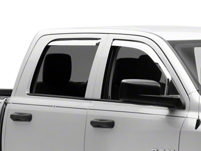 RAM Officially Licensed Element Chrome Window Visors; Channel Mount; Front and Rear (09-18 RAM 1500 Crew Cab)