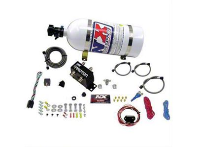 Nitrous Express Proton Fly-By-Wire Single Nitrous Nozzle System; 10 lb. Bottle (Universal; Some Adaptation May Be Required)