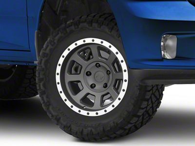 Rovos Wheels Kalahari Charcoal with Machined Lip 5-Lug Wheel; 17x9; -6mm Offset (09-18 RAM 1500)