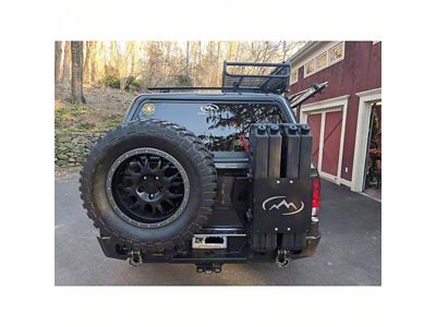 Expedition One Rear Bumper with Dual Swing Tire Carrier System; Bare Metal (09-18 RAM 1500)