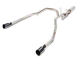 Proven Ground Dual Exhaust System with Black Tips; Rear Exit (09-18 5.7L RAM 1500 w/ Factory Dual Exhaust)