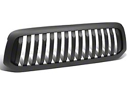 Vertical Fence Style Upper Replacement Grille; Matte Black (13-18 RAM 1500, Excluding Rebel)