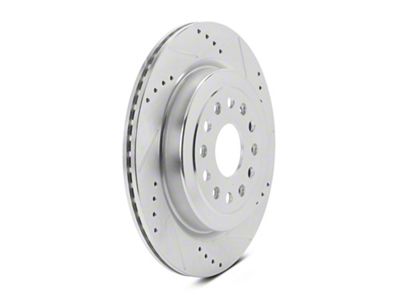 C&L Super Sport HD Cross-Drilled and Slotted Rotors; Rear Pair (19-23 RAM 1500, Excluding TRX)