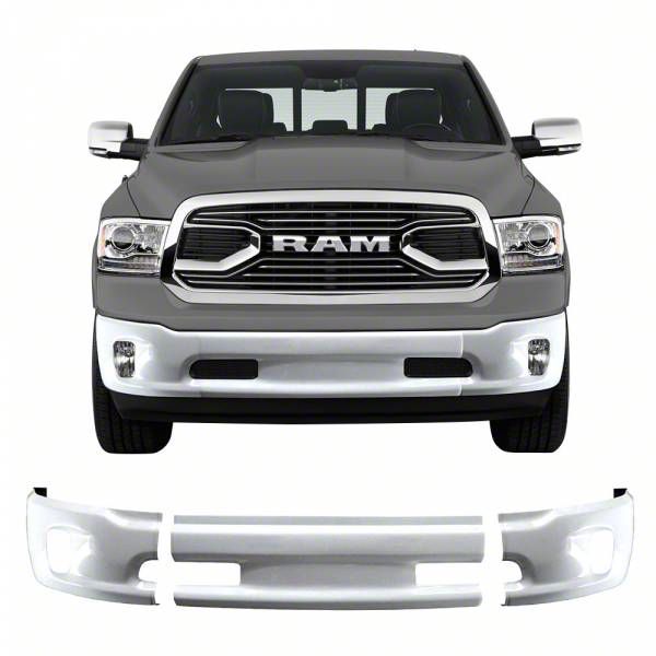 RAM 1500 Front Bumper Cover with Fog Light Openings; Not PreDrilled