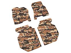 FLEXTREAD Factory Floorpan Fit Tire Tread/Scorched Earth Scene Front and Rear Floor Mats; Cyberflage Camouflage (19-23 RAM 1500 Crew Cab)