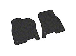 FLEXTREAD Factory Floorpan Fit Tire Tread/Scorched Earth Scene Front Floor Mats; Black (19-23 RAM 1500)