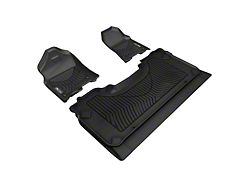 3D MAXpider Maxtrac Series All-Weather Custom Fit Front and Rear Floor Liners; Black (19-23 RAM 1500 Crew Cab w/ Front Bucket Seats)