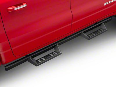 4-Inch Drop Sniper Running Boards; Textured Black (19-23 RAM 1500 Crew Cab)