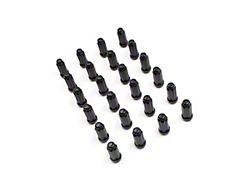 Black 6-Spline Lug Nut Kit; 14mm x 1.5; Set of 24 (99-23 Silverado 1500)