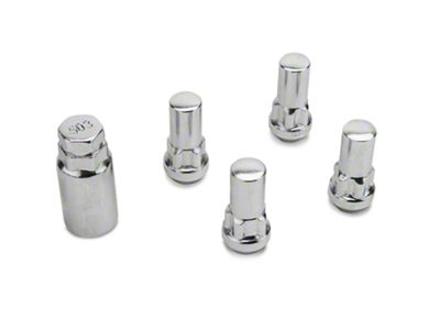 XL Locks with Key for Chrome Acorn Lug Nuts; 14mm x 1.5 (99-23 Silverado 1500)