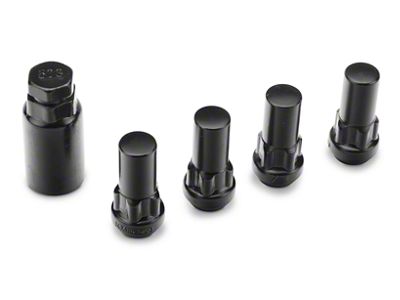 XL Locks with Key for Black Acorn Lug Nuts; 14mm x 1.5 (99-23 Silverado 1500)