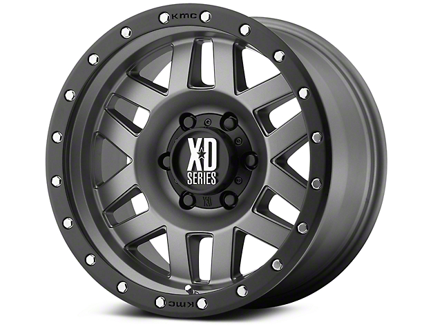 XD Machete Matte Gray with Black Ring 6-Lug Wheel; 20x9; 18mm Offset (07-14 Tahoe)