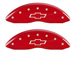 MGP Red Caliper Covers with Bowtie Logo; Front and Rear (07-13 Silverado 1500)