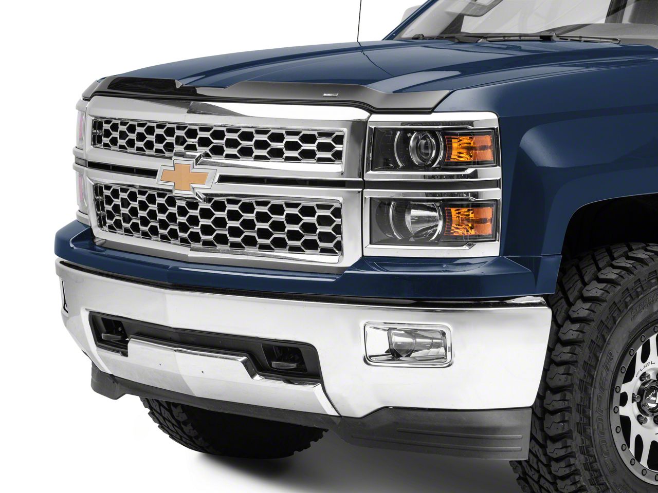 Weathertech Silverado Low Profile Hood Protector - Dark Smoke 55000 (14 