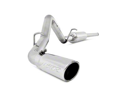 MBRP Armor Plus Single Exhaust System with Polished Tip; Side Exit (14-18 5.3L Silverado 1500)