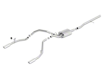 Borla S-Type Dual Exhaust System with Polished Tips; Rear Exit (14-18 5.3L Silverado 1500)