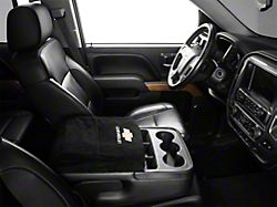 Center Console Cover with Chevrolet Bowtie Logo; Black (15-20 Tahoe w/ Bench Seat)