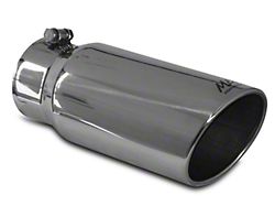 MBRP Angled Cut Rolled End Exhaust Tip; 5-Inch; Polished (Fits 4-Inch Tailpipe)