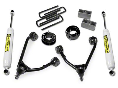 SuperLift 3.50-Inch Upper Control Arm Lift Kit with Superide Shocks (07-18 2WD Silverado 1500)
