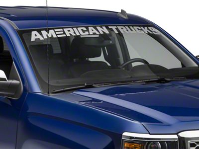 SEC10 AmericanTrucks Windshield Banner; Frosted (07-23 Silverado 1500)