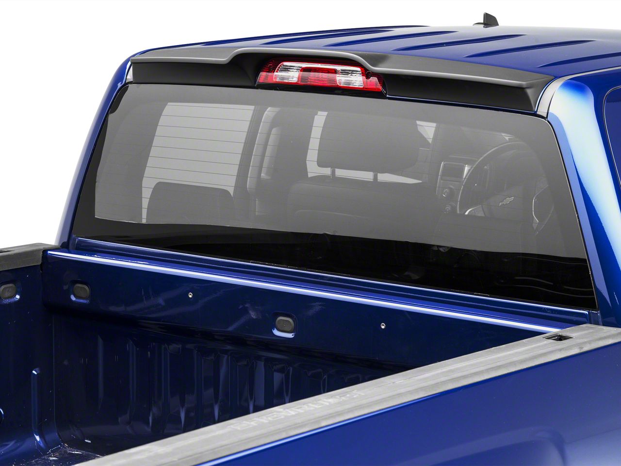RedRock Silverado 1500 Rear Truck Cab Spoiler; Matte Black 981579 (14