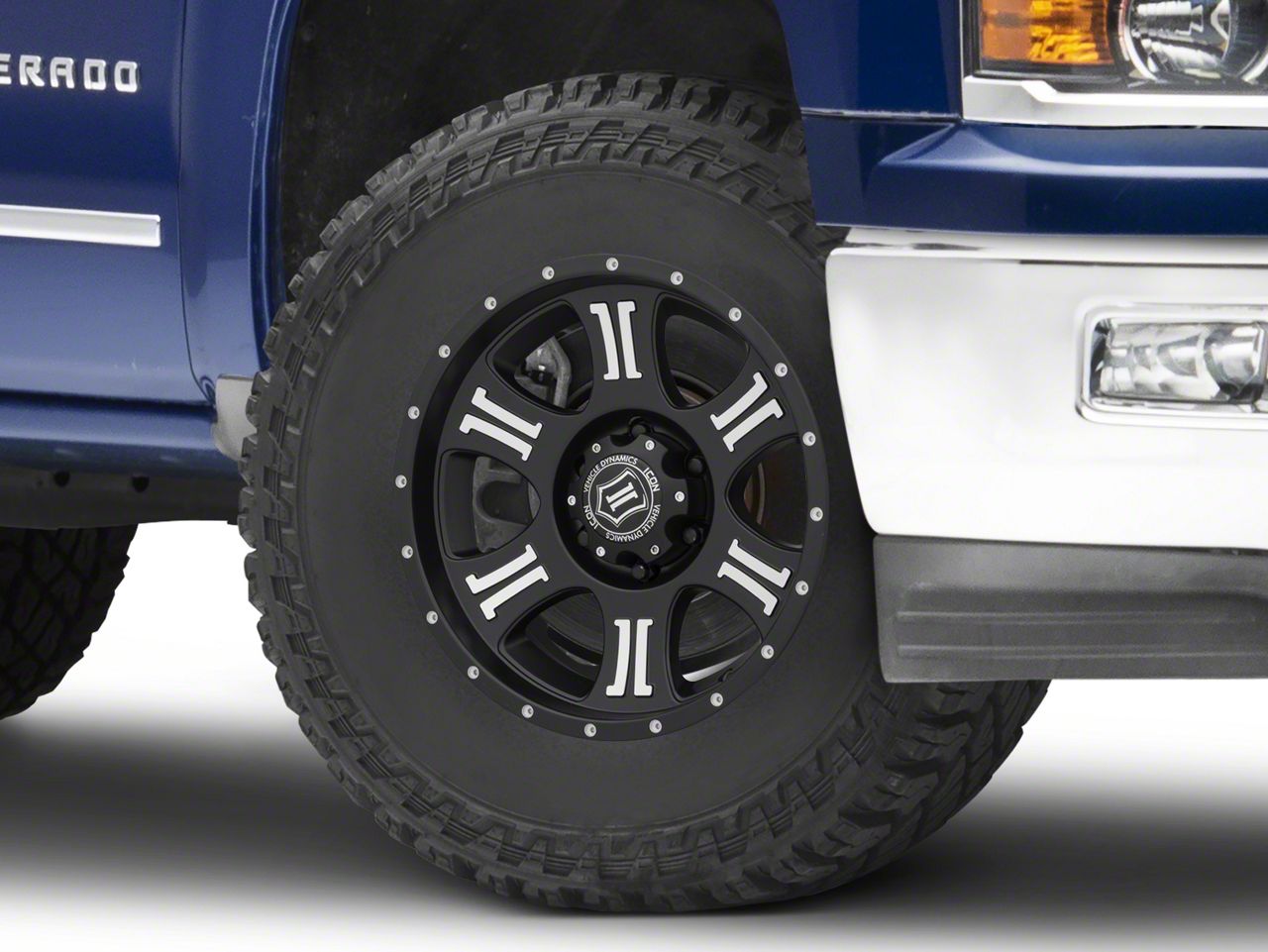 ICON Alloys Shield Satin Black Machined 6-Lug Wheel; 17x8.5; 0mm Offset (21-23 Tahoe)