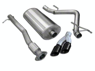 Corsa Performance Sport Single Exhaust System with Twin Black Tips; Side Exit (07-13 5.3L Silverado 1500)