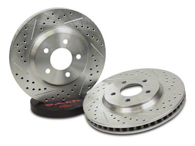 Baer Sport Drilled and Slotted 6-Lug Rotors; Rear Pair (07-20 Tahoe)