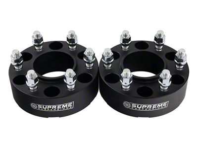 Supreme Suspensions 1.50-Inch Wheel Spacers; Black (99-23 Silverado 1500)