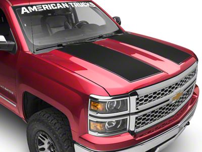 SpeedForm Hood Decal; Matte Black (14-15 Silverado 1500)