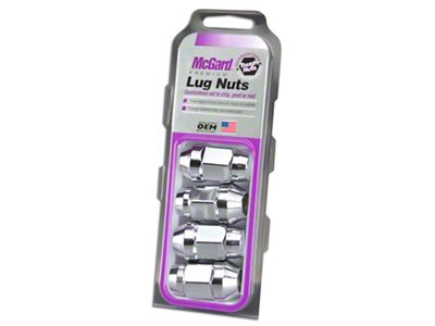 McGard Chrome Bulge Cone Seat Style Lug Nut Kit; 14mm x 1.5; Set of 4 (07-23 Sierra 2500 HD)