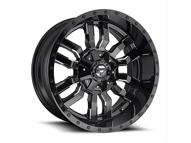 Fuel Wheels Sledge Gloss Black Milled 6-Lug Wheel; 24x14; -75mm Offset (21-23 Tahoe)