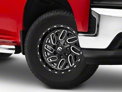 Fuel Wheels Triton Gloss Black Milled 6-Lug Wheel; 18x9; 1mm Offset (19-23 Silverado 1500)