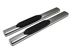 Barricade 6-Inch Oval Straight End Running Boards; Stainless Steel (99-06 Silverado 1500)