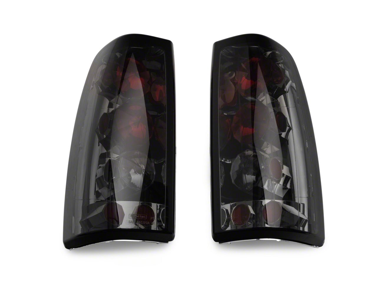 Silverado 1500 Crystal Eyes Tail Lights; Platinum Smoked (9902