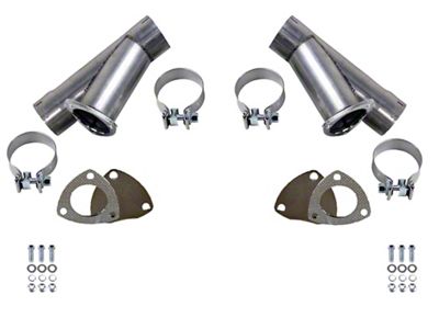 Granatelli Motor Sports Manual Exhaust Cutout; 3-Inch Stainless Steel; Pair (Universal; Some Adaptation May Be Required)