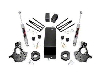 Rough Country 3.50-Inch Knuckle Suspension Lift Kit (14-18 4WD Silverado 1500 w/ Stamped Steel or Cast Aluminum Control Arms)