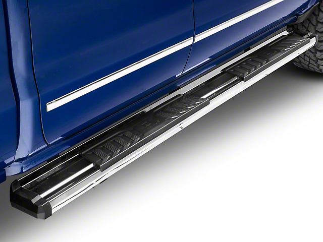 OE Style Running Boards; Silver (07-18 Silverado 1500 Extended/Double Cab)