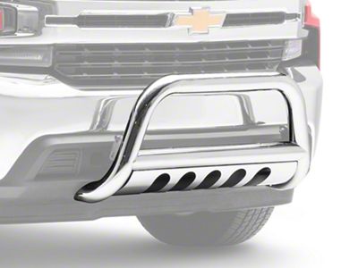 Barricade 3-Inch Bull Bar; Stainless Steel (19-23 Silverado 1500, Excluding ZR2)