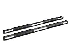 Barricade Saber 5-Inch Aluminum Side Step Bars; Stainless Cover Plates (19-23 Silverado 1500 Double Cab)