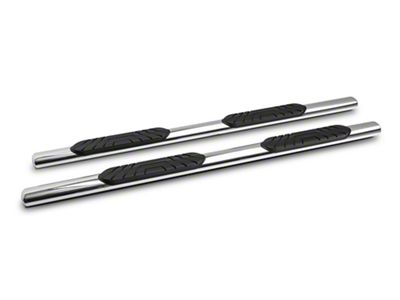 Barricade 4-Inch Oval Straight End Side Step Bars; Stainless Steel (20-23 Sierra 2500 HD Double Cab)