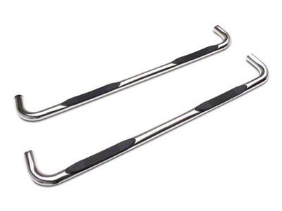 RedRock 4-Inch Oval Bent End Side Step Bars; Stainless Steel (20-23 Silverado 3500 HD Double Cab)