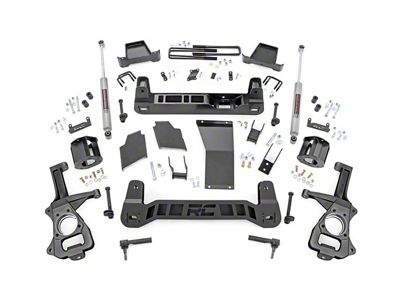 Rough Country 6-Inch Suspension Lift Kit with Strut Spacers and Premium N3 Shocks (19-23 4.3L, 5.3L, 6.2L Silverado 1500 w/ Rear Multi-Leaf Pack Springs, Excluding Trail Boss & ZR2)