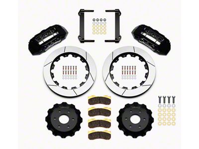 Wilwood Tactical Extreme TX6R Front Big Brake Kit with 16-Inch Slotted Rotors; Black Calipers (99-18 Sierra 1500)