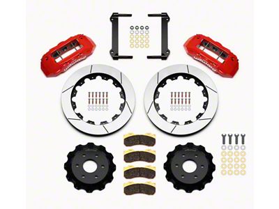 Wilwood Tactical Extreme TX6R Front Big Brake Kit with 16-Inch Slotted Rotors; Red Calipers (99-18 Silverado 1500)