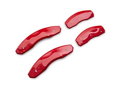 Red Caliper Covers; Front and Rear (19-23 Sierra 1500)