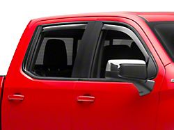 Weathertech Side Window Deflectors; Front and Rear; Dark Smoke (19-23 Silverado 1500 Crew Cab w/ Rubber Door Sill)