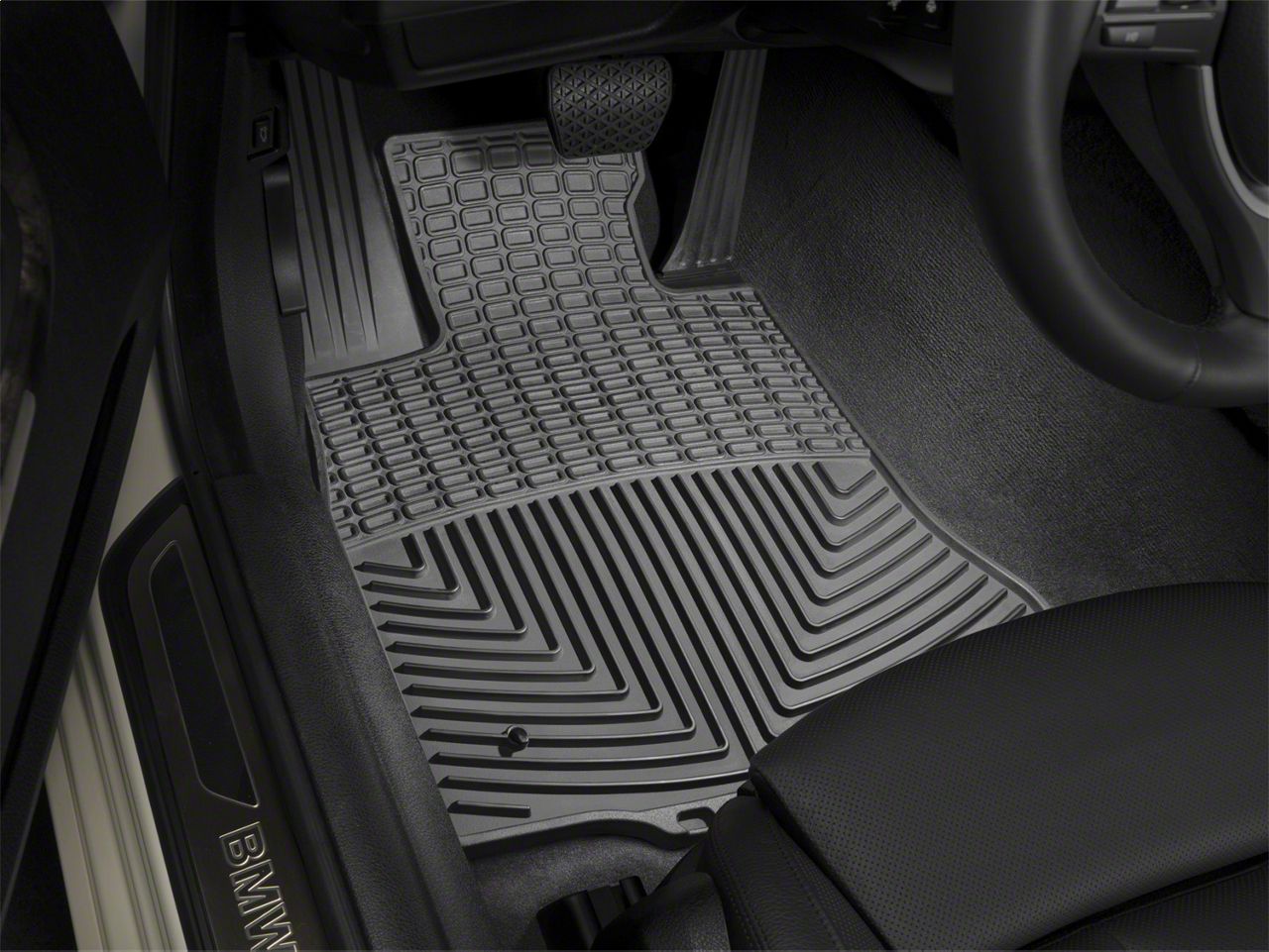 Weathertech Silverado 2500 AllWeather Front Rubber Floor Mats; Black