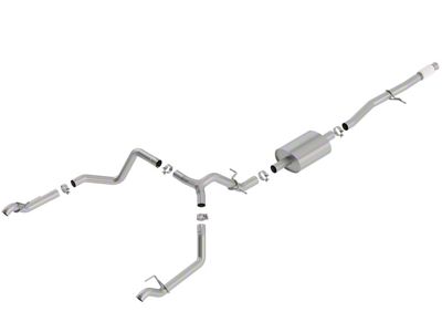 Borla S-Type Dual Exhaust System; Rear Exit (19-23 5.3L Silverado 1500 w/ Factory Dual Exhaust)