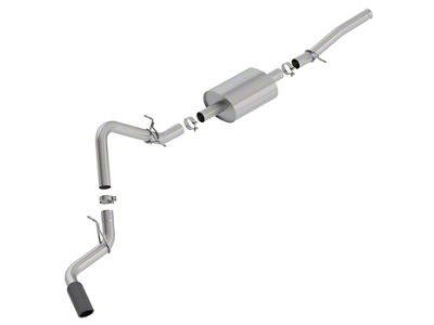 Borla S-Type Cat-Back 19-20 Chevrolet Silverado Side Exit Exhaust - Black Chrome Tip